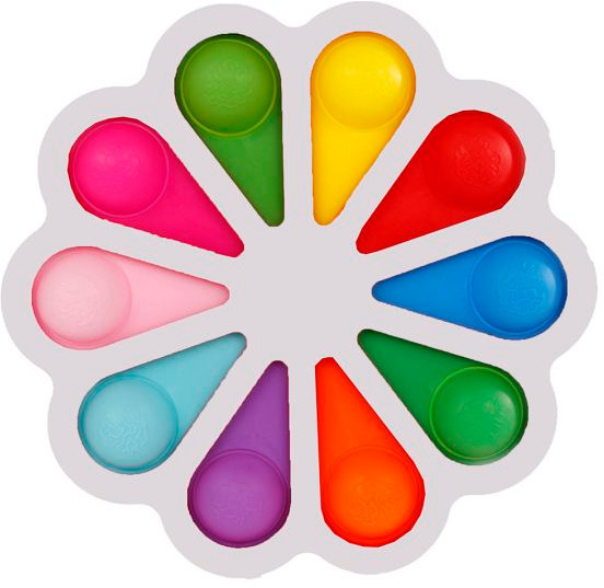 Plop Up! fidgetspel flower junior 18 cm wit