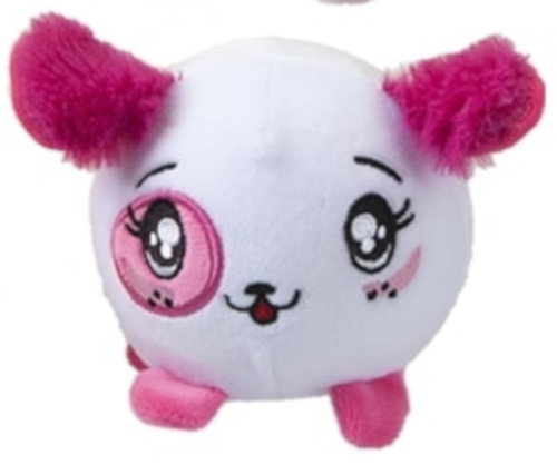 PMS knuffel squishimi hond junior pluche 9 cm wit/roze