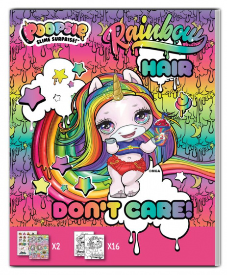 Poopsie kleurboek rainbow hair meisjes 25 cm papier