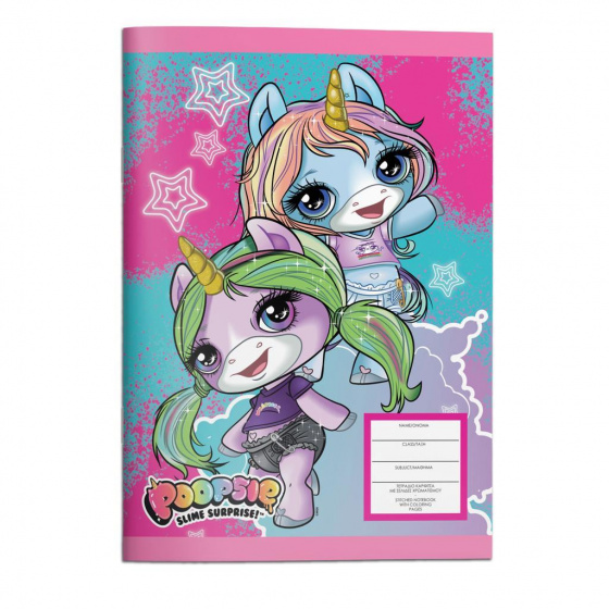 Poopsie notitieboek unicorn meisjes 17 x 24 cm papier blauw