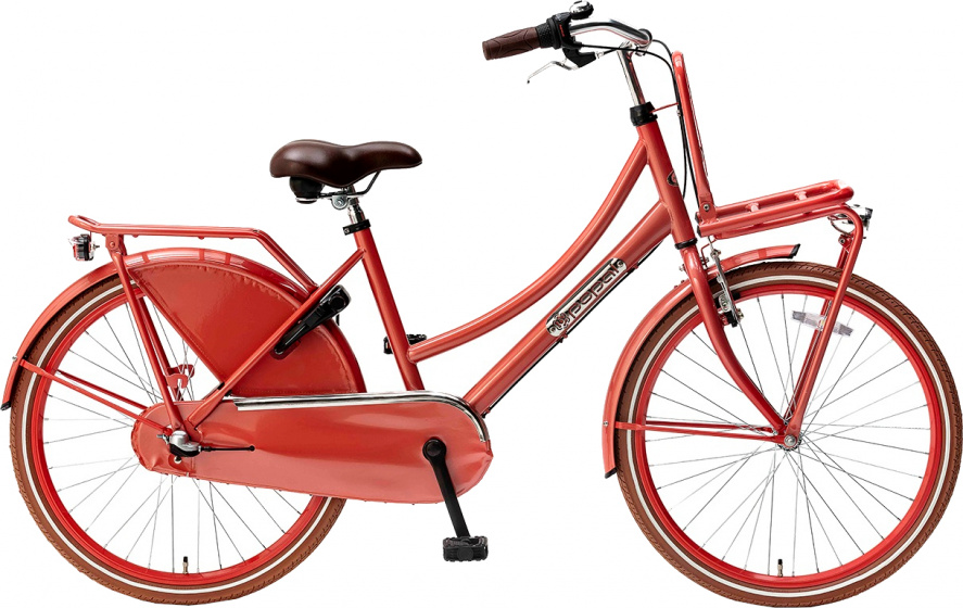 Daily Dutch Basic+ 24 Inch 42 cm Meisjes 3V Terugtraprem Rood