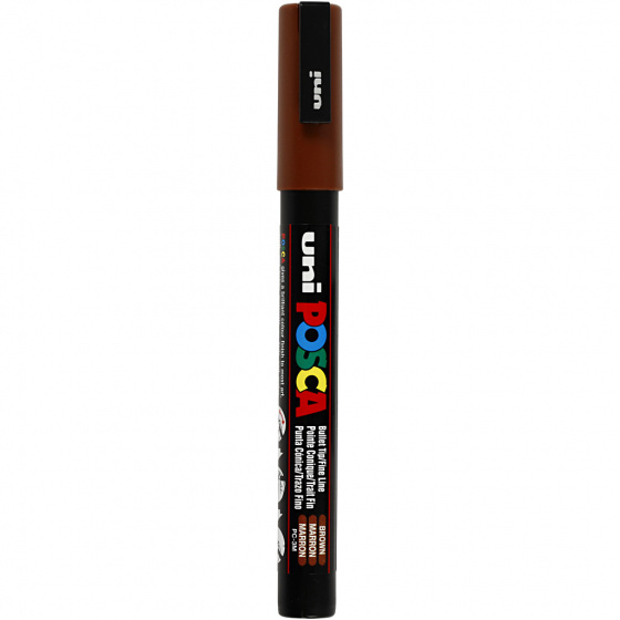 Posca verfmarker pc 3m lijndikte 0,9 1,3 mm bruin