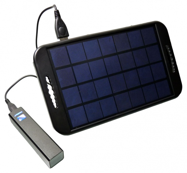 powerbank USB Solar Camel 21 x 12 cm black