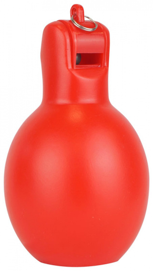 hand whistle 14,1 x 8,5 cm PVC red