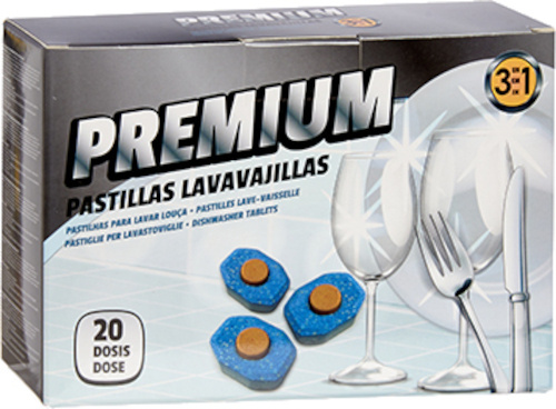 Premium tablety do umývačky 3v1 Premium 20 ks