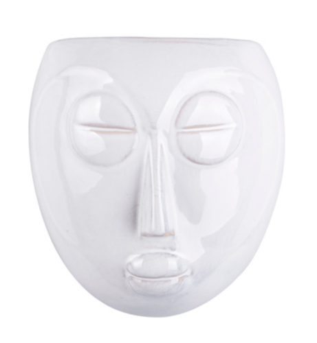 Present Time muur plantenpot Mask 18 cm keramiek wit Present Time muur plantenpot Mask 18 cm keramiek wit