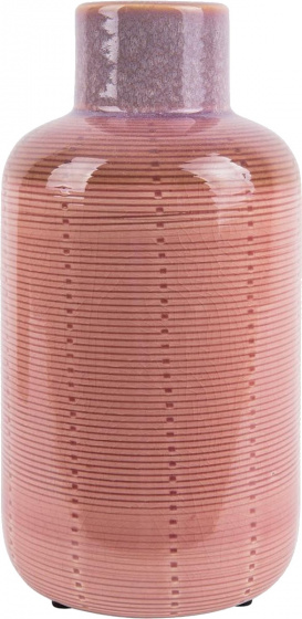 Present Time vaas Bottle 12 x 23 cm keramiek roze Present Time vaas Bottle 12 x 23 cm keramiek roze