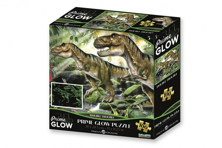 3D puzzle Dino World Glow cardboard 100 pieces