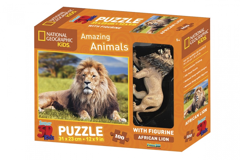 jigsaw puzzle Amazing Animals lion 100 pieces