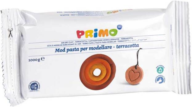 Primo boetseerklei 1000 gram junior terracotta