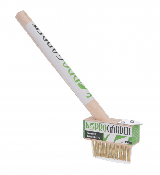 Pro Garden onkruidborstel met steel 36 cm hout bruin Pro Garden onkruidborstel met steel 36 cm hout bruin