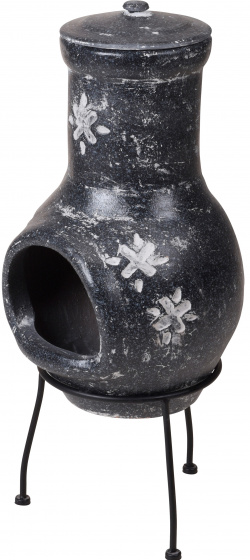 Pro Garden atmosférický krb tmavosivý kov 49,5 x 30
