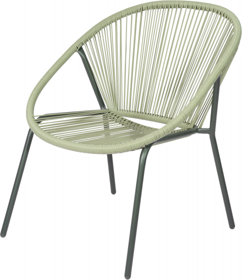 Pro Garden stapelstoel 73 x 71 x 83 cm staal/polyester groen/grijs Pro Garden stapelstoel 73 x 71 x 83 cm staal/polyester groen/grijs