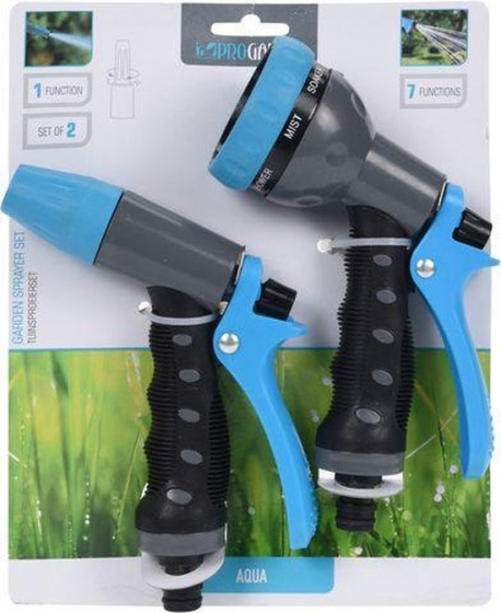 Pro Garden záhradný postrekovač 16/19 cm ABS čierna/modrá 2-dielna
