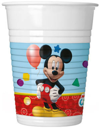 Procos party šálky Mickey Mouse 200 ml modrá/červená8 kusov