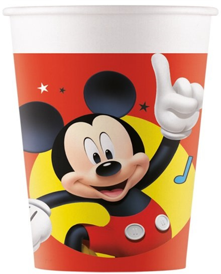 Procos párty hrníčky Hravý Mickey 200 ml karton červený 8 kusů