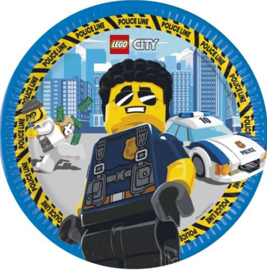 Procos party taniere LEGO City 23 cm kartónová krabica modrý 8 kusov