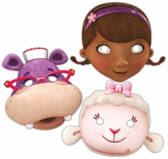 Procos tvárovej masky Doc McStuffins junior jedna veľkosť 6 kusov