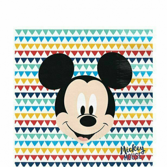 Procos obrúsky Mickey Mouse 33 cm papier 20 kusov