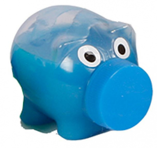 Professor Slime slijm varken neon junior 9 cm blauw