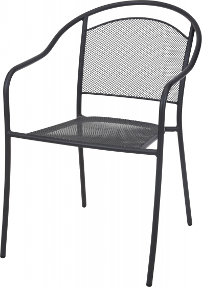 Pro Garden stapelstoel 55 x 81 cm staal grijs Pro Garden stapelstoel 55 x 81 cm staal grijs