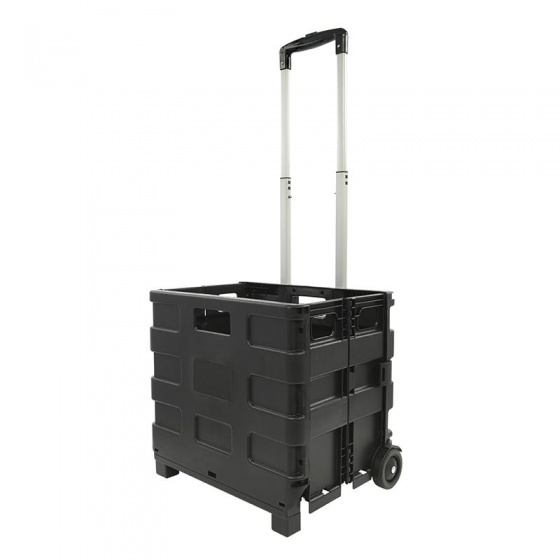 ProPlus bagagetrolley met inklapbare krat 40 liter zwart