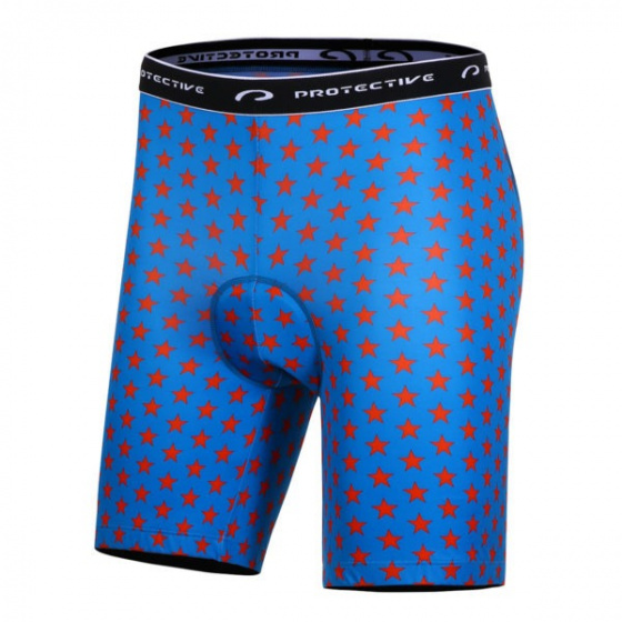 Protective cyklistické šortky P-Meteor pánske polyester modré veľkosť M