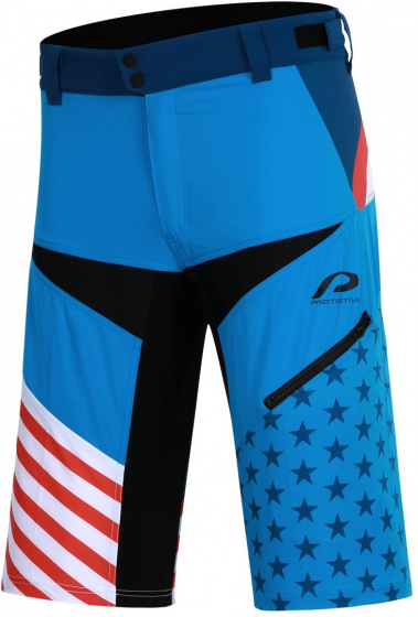 Protective cyklistické šortky P-Meteor pánske polyester/elastan modrá veľkosť M