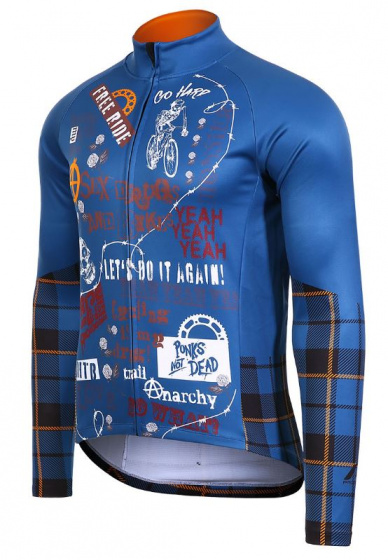 Protective cyklistický dres P-Rude pánsky polyester modrý veľkosť M