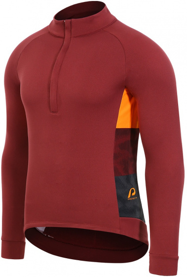 Protective P-Cruising pánsky polyester s dlhým rukávom tmavočervená veľkosť M