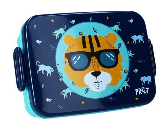 Prêt lunchbox eat drink repeat junior 16 x 13 cm blauw 3 delig