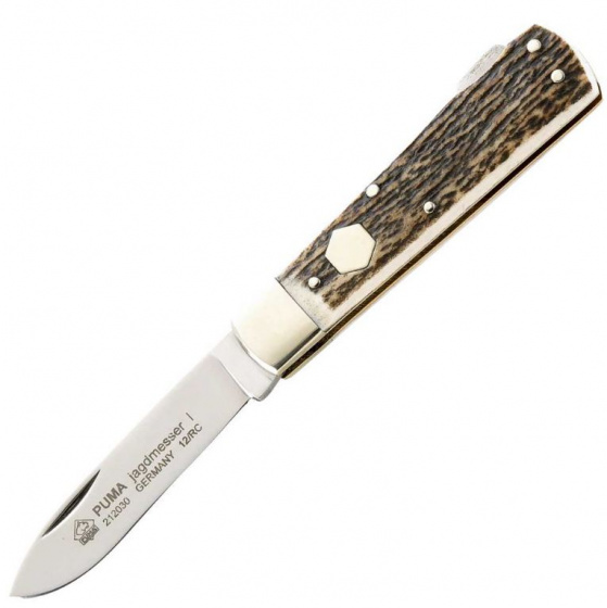 Puma Knives lovecký nôž 17 cm nerez/drevo strieborná/hnedá