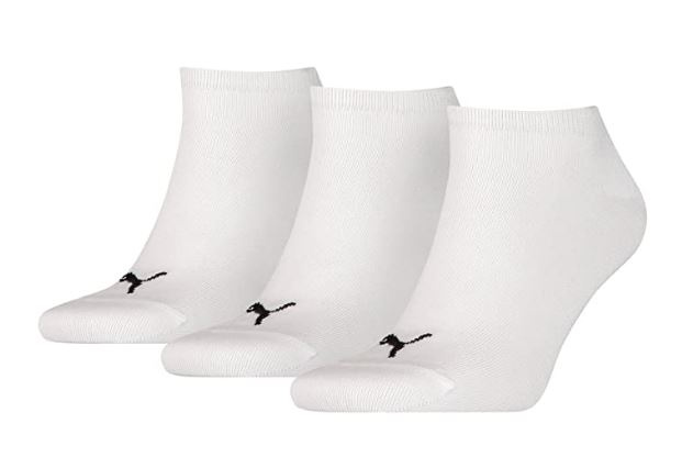 Puma ponožky Neviditeľné tenisky bavlnené biele 3 páry mt 39-42