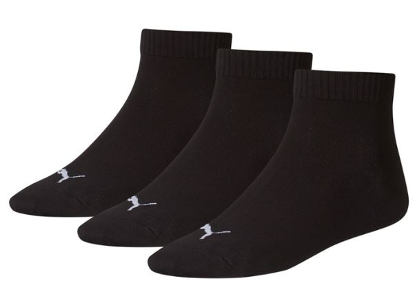 Puma ponožky Quarter Training bavlnené čierne 3 páry mt 43-46