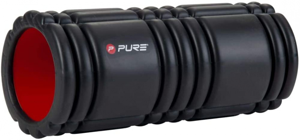 foam roller 33 x 14,5 cm foam black/red
