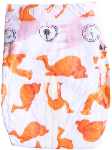 PureBorn luiers Camel bamboevezel wit/oranje 128 stuks maat 2 PureBorn luiers Camel bamboevezel wit/oranje 128 stuks maat 2