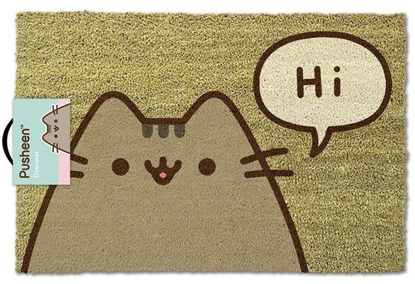 Pusheen rohožka junior 40 x 60 cm PVC/kokosové vlákno hnedá/sivá