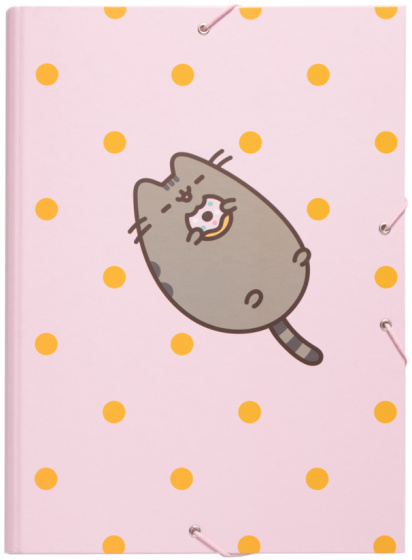 Pusheen elastomap rose collection meisjes a4 karton lichtroze