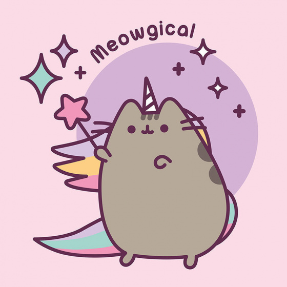 Pusheen nástenná dekorácia Meowgical 30 x 30 cm plátno ružové