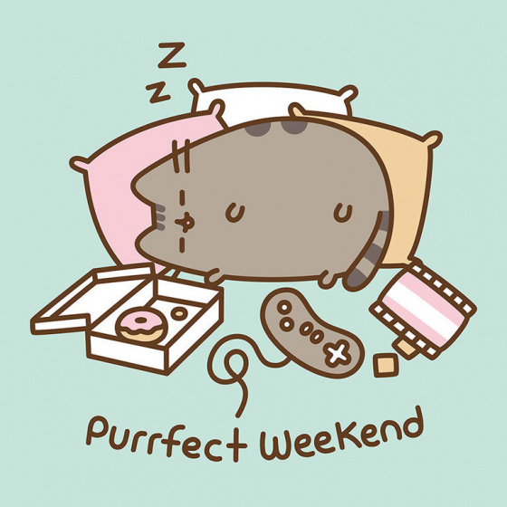 Pusheen nástenná dekorácia Purrfect 30 x 30 cm plátno zelené