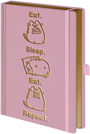 Pyramid International zápisník Premium Pusheen A5 kožený ružový