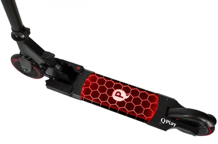 QPlay honeycomb junior voetrem zwart/rood