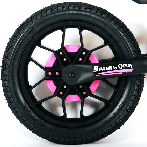 QPlay spark 12 inch junior roze/zwart