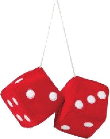 Race Sport Spiegelhanger Dobbelstenen 9 X 9 X 9 Cm Rood