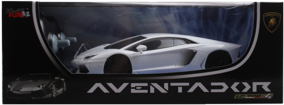 steerable car Lamborghini white 15 cm