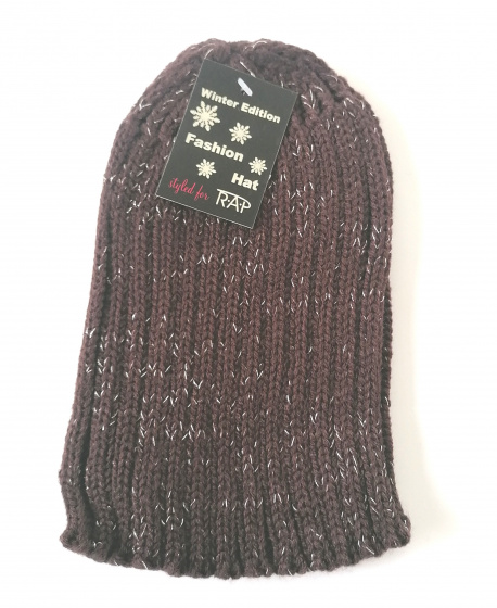 Rap Fashion beanie Fashion ladies wool brown one-size