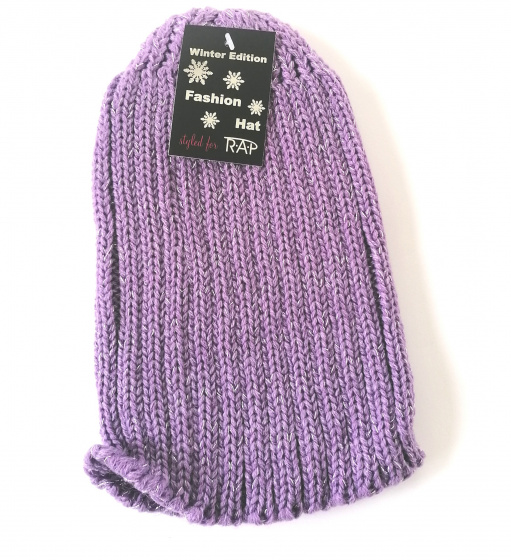Rap Fashion beanie Fashion ladies wool purple one-size