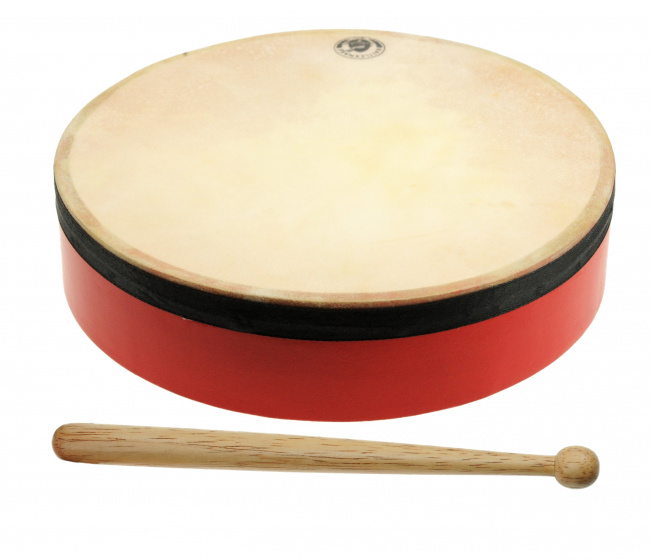 hand drum junior 20,5 cm wood red 2-piece