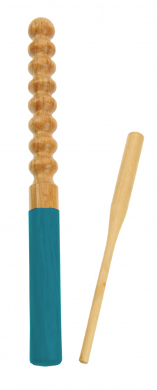 Rattlesnake staafrasp hout turquoise 25 cm