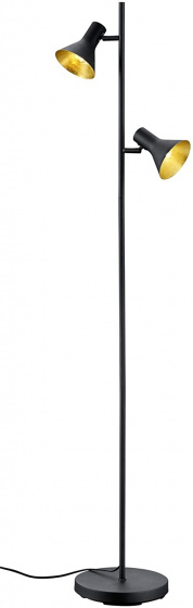 Reality stojanová lampa Nina 144 x 33 cm E14 oceľ 28W čierna/zlatá
